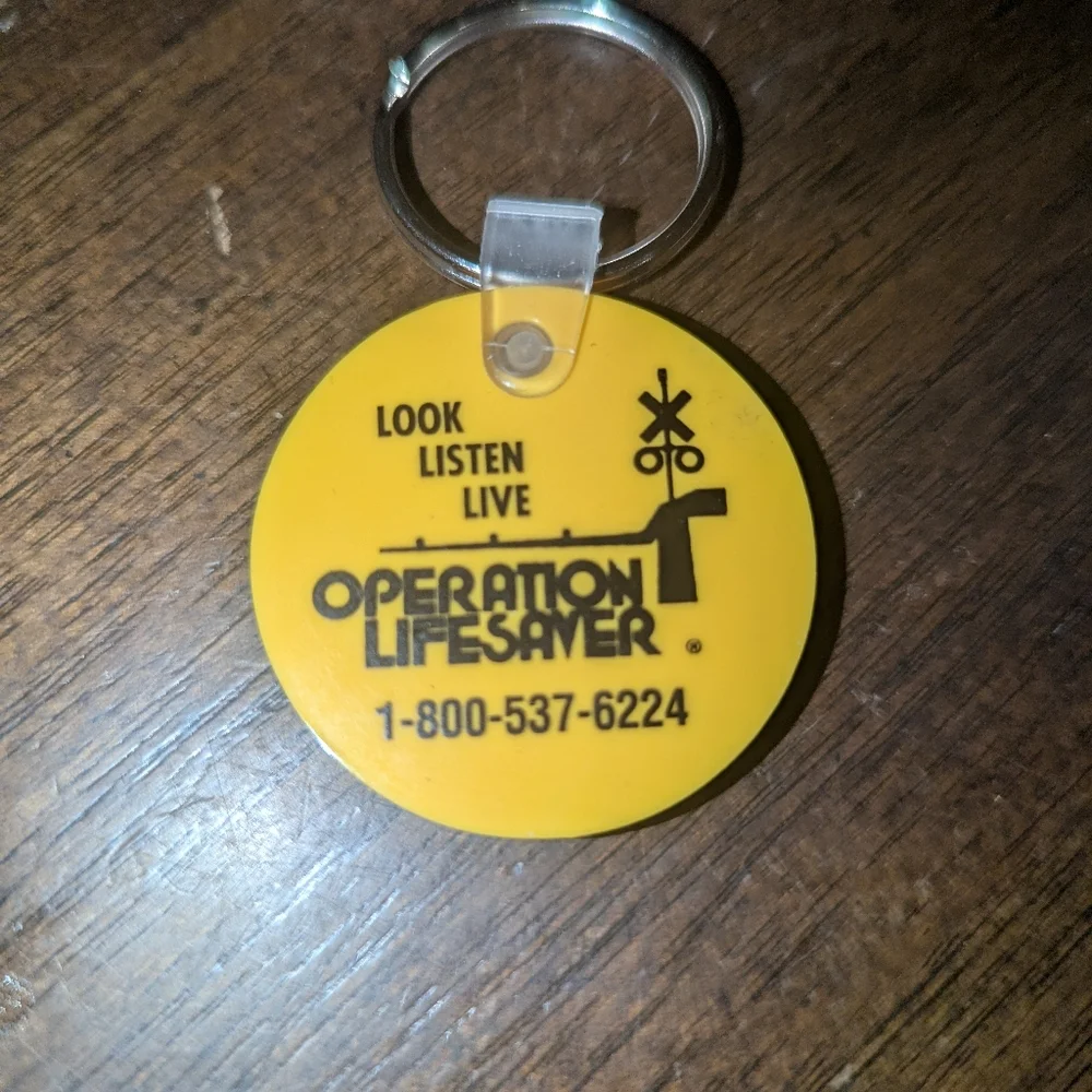 Vintage Safety PSA Keychains Railroad RR + “Do Buckle Don’t Booze”